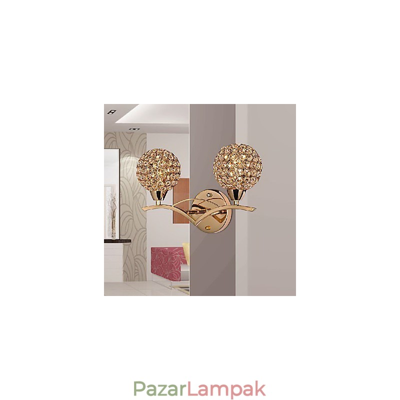 Modern elegáns fali lámpa 2 lámpában