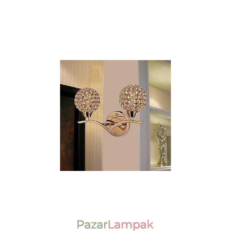 Modern elegáns fali lámpa 2 lámpában