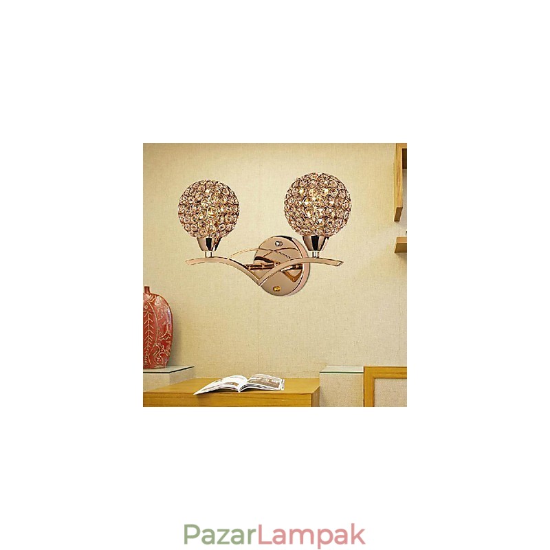 Modern elegáns fali lámpa 2 lámpában