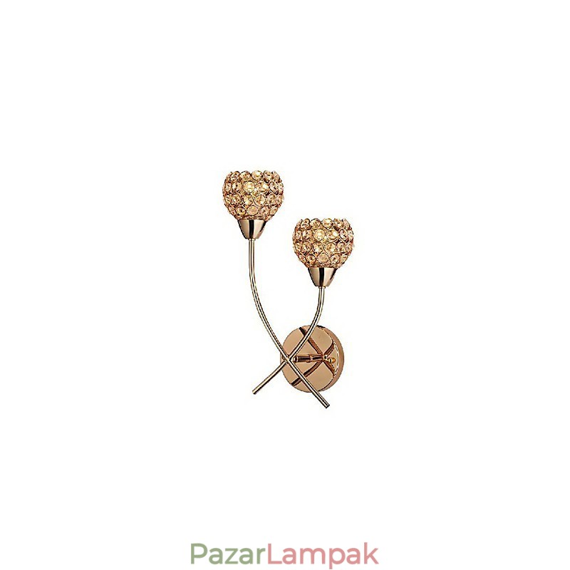 Crystal Golden Fali lámpa 2 Fényben