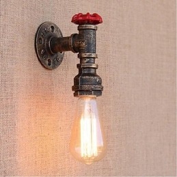 Nosztalgia Simple Water Pipe Dekoratív kis fali lámpa fali lámpa