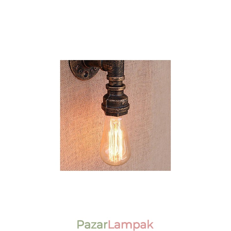 Nosztalgia Simple Water Pipe Dekoratív kis fali lámpa fali lámpa