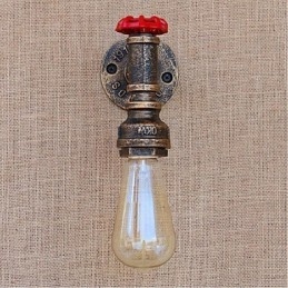 Nosztalgia Simple Water Pipe Dekoratív kis fali lámpa fali lámpa
