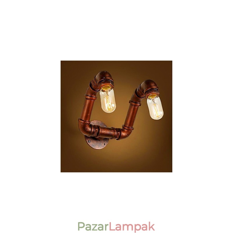 Amerikai bár Xiang hálószoba folyosó vízcső fali lámpa Retro ipari vas fali lámpa