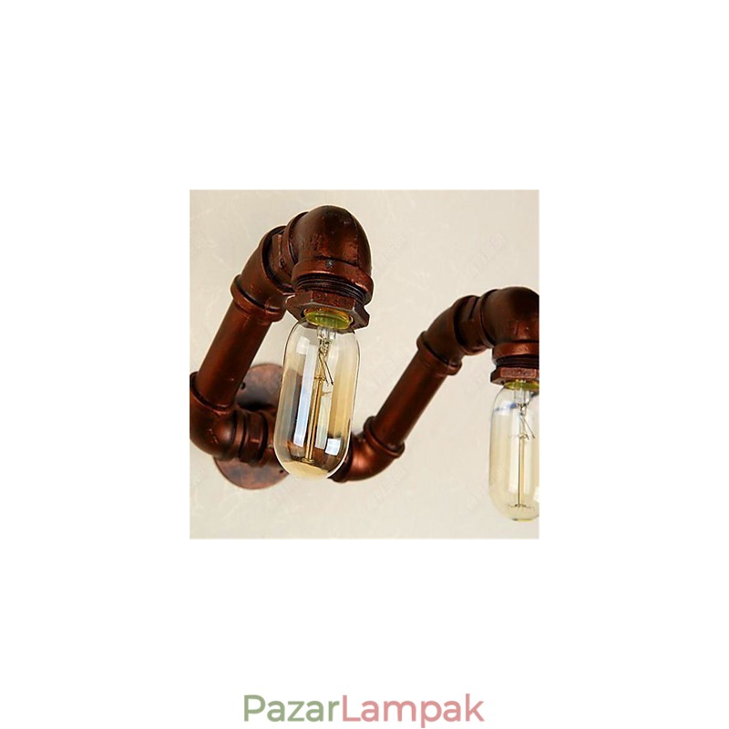 Amerikai bár Xiang hálószoba folyosó vízcső fali lámpa Retro ipari vas fali lámpa