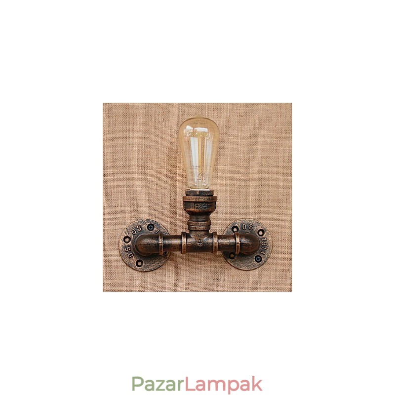 Nosztalgia Simple Water Pipe dekoratív kis fali lámpa fali lámpa