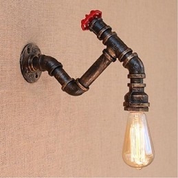 Nosztalgia Simple Water Pipe dekoratív kis fali lámpa fali lámpa