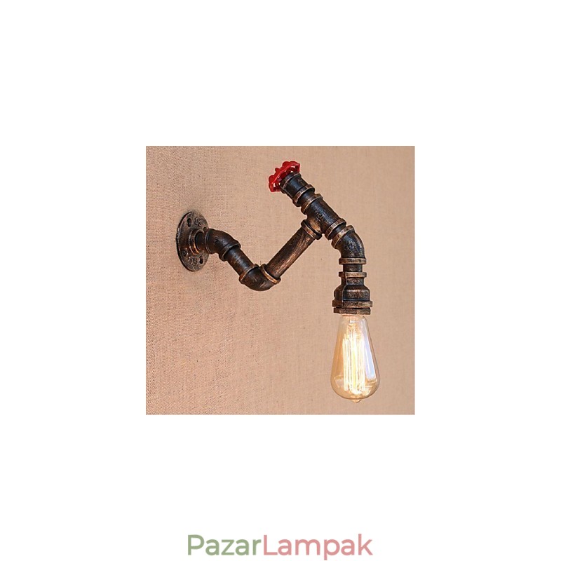 Nosztalgia Simple Water Pipe dekoratív kis fali lámpa fali lámpa