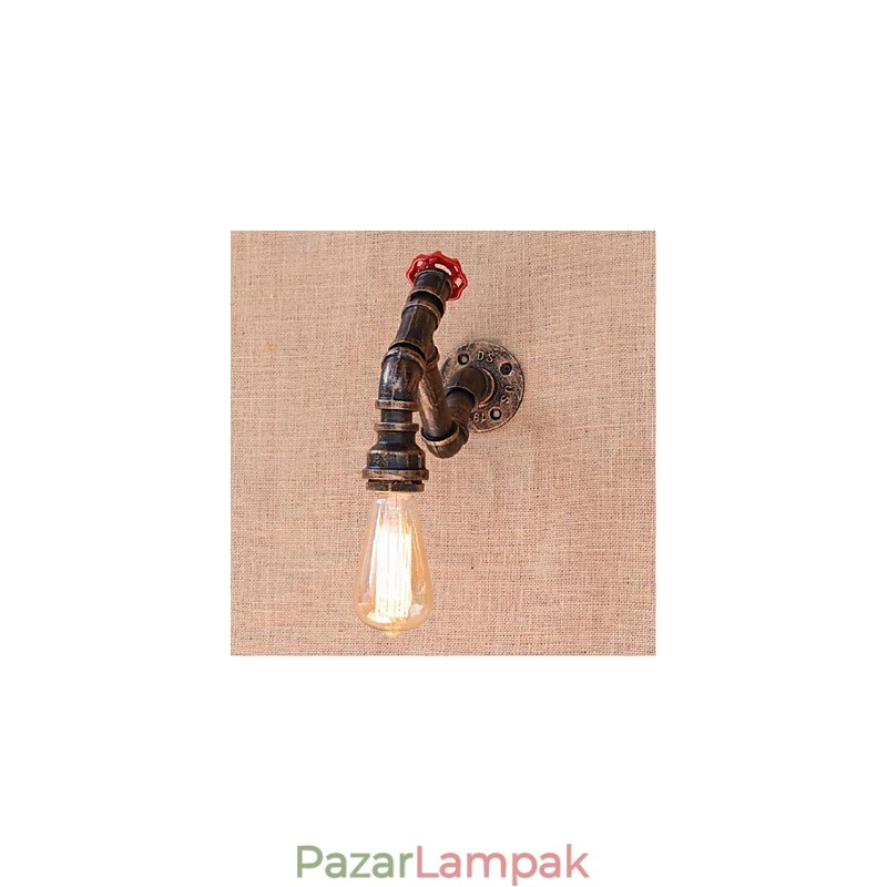 Nosztalgia Simple Water Pipe dekoratív kis fali lámpa fali lámpa