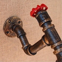 Nosztalgia Simple Water Pipe dekoratív kis fali lámpa fali lámpa