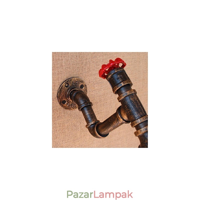 Nosztalgia Simple Water Pipe dekoratív kis fali lámpa fali lámpa