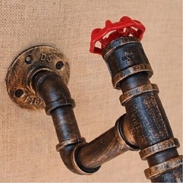 Nosztalgia Simple Water Pipe dekoratív kis fali lámpa fali lámpa