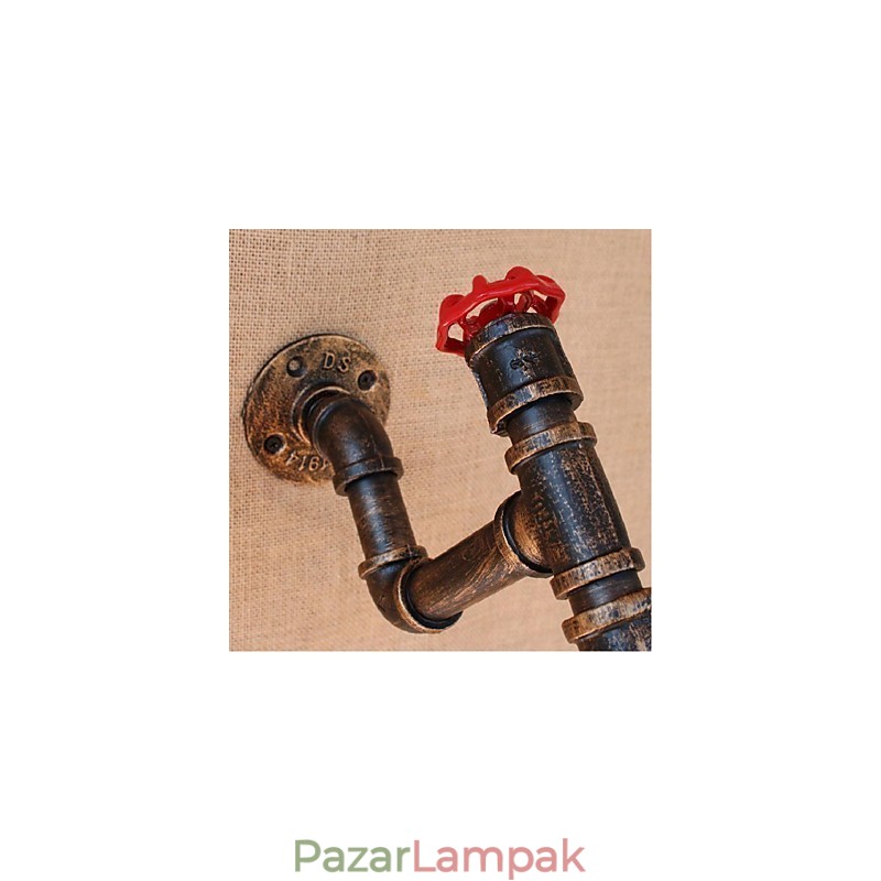 Nosztalgia Simple Water Pipe dekoratív kis fali lámpa fali lámpa