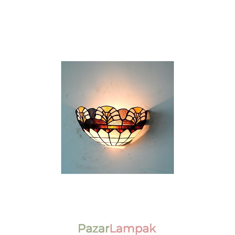 Retro Country Fali lámpák Üvegárnyékoló Nappali Hálószoba Étterem Kávézó Bár Falikar