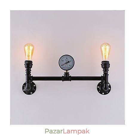 2 Fej Vintage Ipari Pipe Fali Lámpák Fekete Kreatív Fények Étterem Kávézó Bár Dekorációs világítás 2 Fej Vintage Ipari Pipe Fali Lámpák Fekete Kreatív Fények Étterem Kávézó Bár Dekorációs világítás
