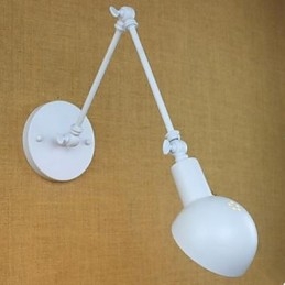 Fehér dupla fesztivál fali lámpa Kovácsoltvas hosszú kar