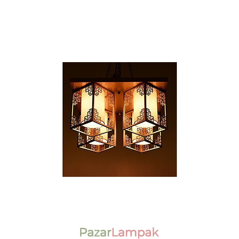 Kínai stílusú lámpák vas mennyezeti világítási légkör