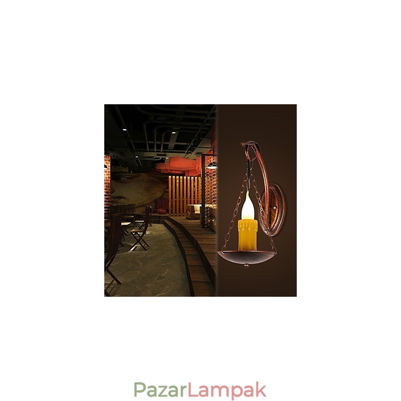 Rusztikus páholyfestési funkció mini stílusú fali lámpákhoz