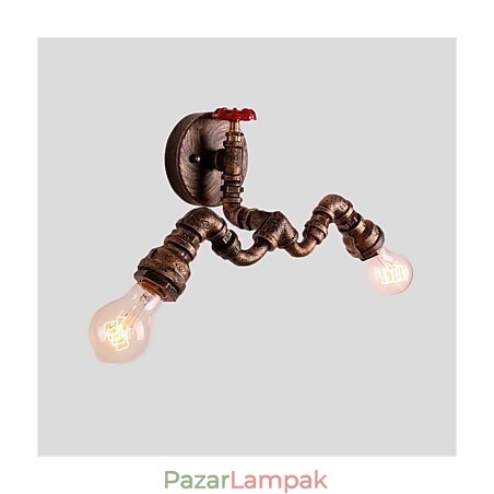 Vintage ipari csőfali lámpák Kreatív fények Étterem Kávézó Bár Dekorációs világítás 2 világosra festett felülettel Vintage ipari csőfali lámpák Kreatív fények Étterem Kávézó Bár Dekorációs világítás 2 világosra festett felülettel