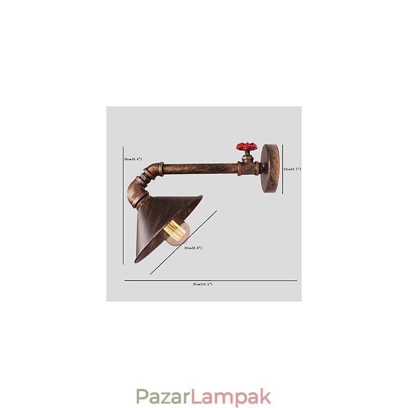 Vízcső fali lámpák Retro ipari stílus Kreatív Country Fém étterem Kávézó Bár Bár Asztali falikar