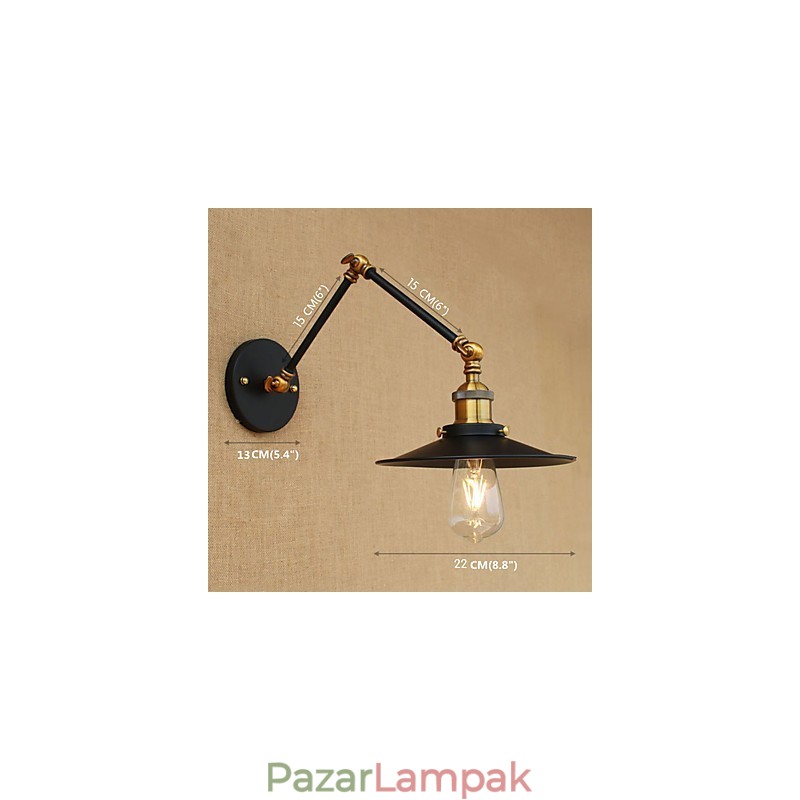 Falikar sárgaréz Vintage ipari fali lámpa, otthoni világítás beltéri dekorációs falikar