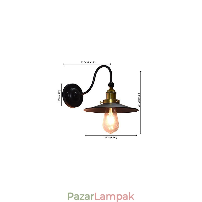 Fali lámpa fali lámpák Fali vas fali lámpa Buta fekete fénykard lámpa a falon