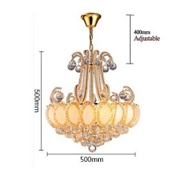 Modern luxus csillár kristály függőlámpa 50 cm átmérőjű, 8 db izzót tartalmaz