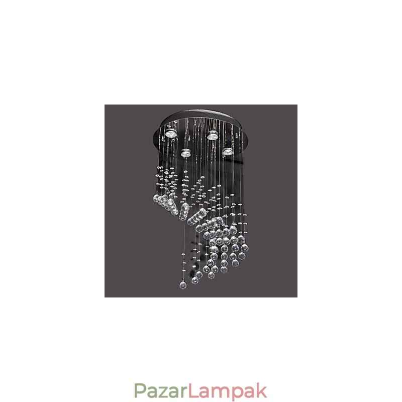 Modern, modern Crystal króm fém süllyesztett tartó