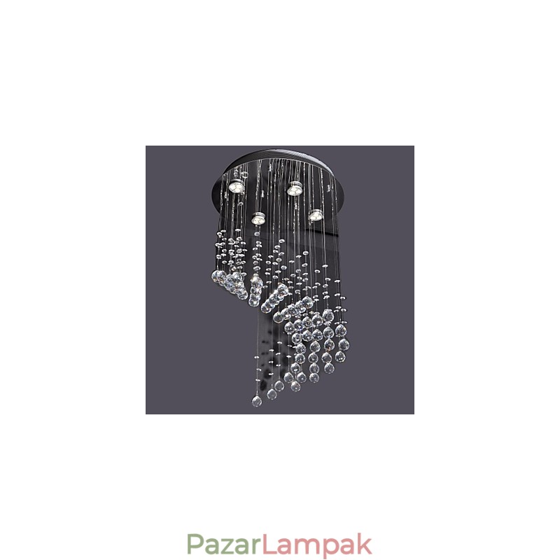 Modern, modern Crystal króm fém süllyesztett tartó