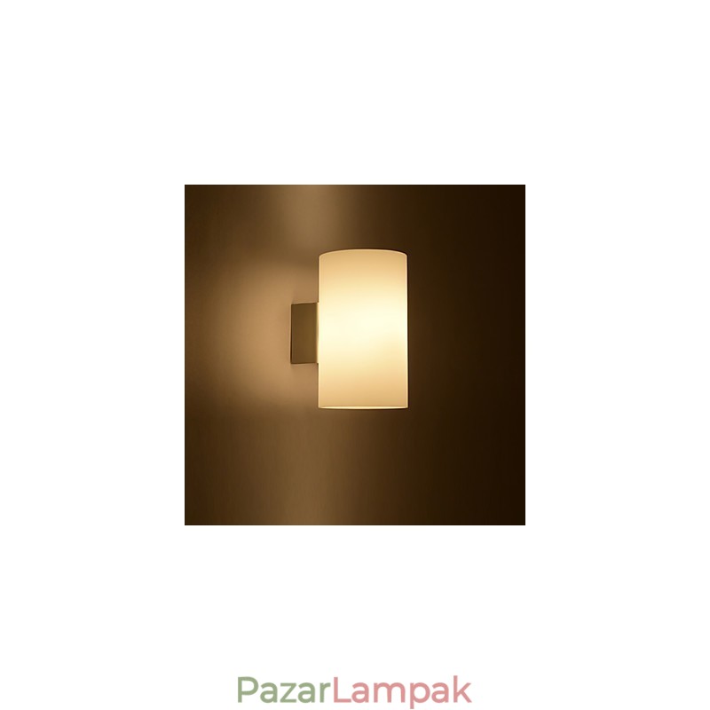 Üveg fali lámpa fém talphoz és üvegbúra hálószoba világításhoz