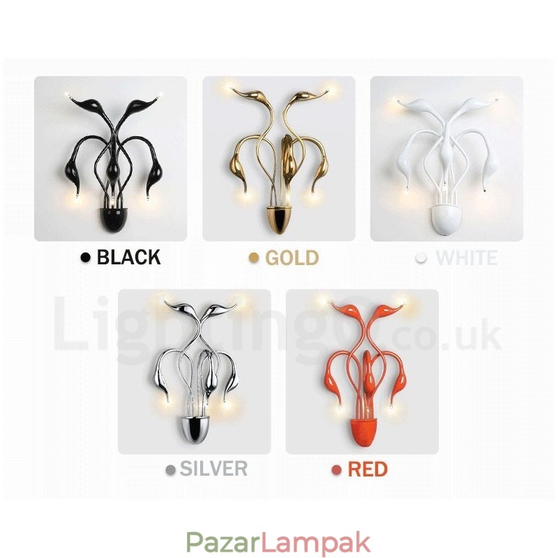 Swan Head Modern kortárs több színben Ambient Light falikar fali lámpa