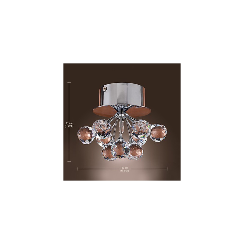 Modern, modern kristály mini stílusú krómozott fém süllyesztett tartó