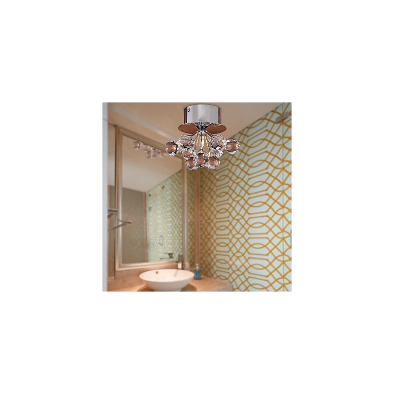 Modern, modern kristály mini stílusú krómozott fém süllyesztett tartó