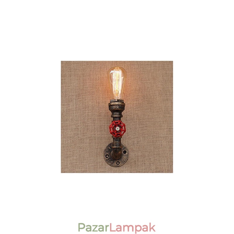Nosztalgia Simple Water Pipe dekoratív kis fali lámpa fali lámpa