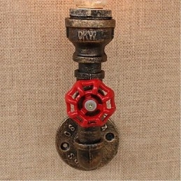 Nosztalgia Simple Water Pipe dekoratív kis fali lámpa fali lámpa