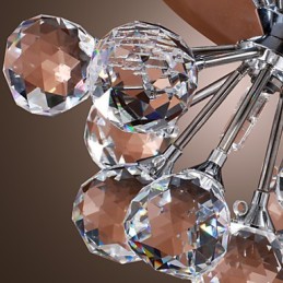 Modern, modern kristály mini stílusú krómozott fém süllyesztett tartó