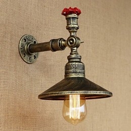 Retro étterem Edison ipari tömlők egyfejű díszfali lámpa