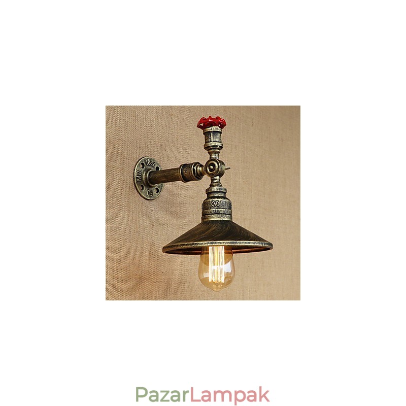 Retro étterem Edison ipari tömlők egyfejű díszfali lámpa