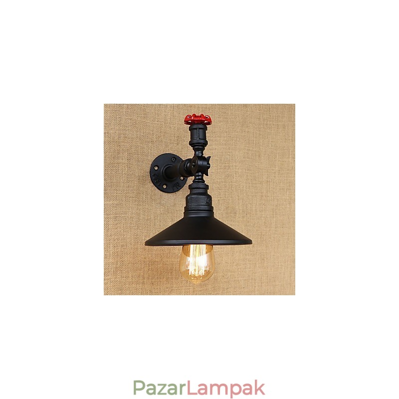 Retro étterem Edison ipari tömlők egyfejű díszfali lámpa
