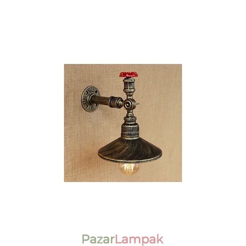 Retro étterem Edison ipari tömlők egyfejű díszfali lámpa