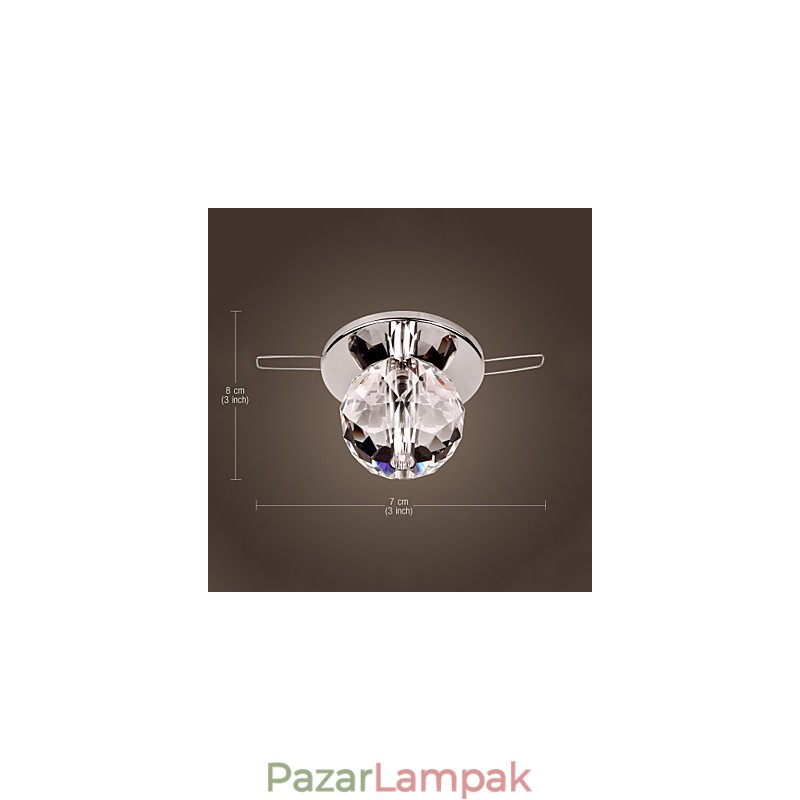 Modern, modern kristály mini stílusú krómozott fém süllyesztett tartó