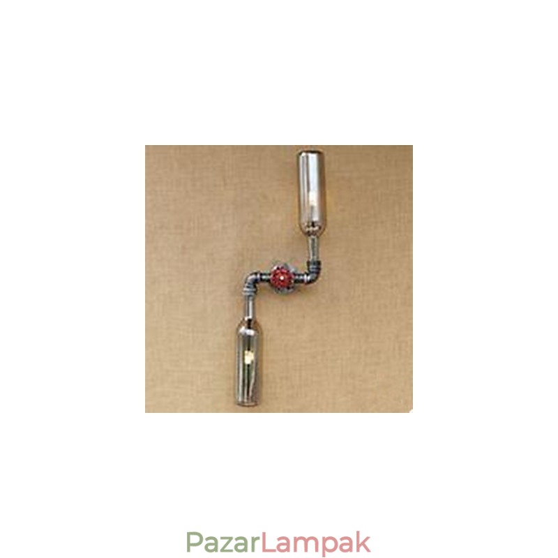 Kovácsoltvas Loft A palackcső palack fali lámpapolc