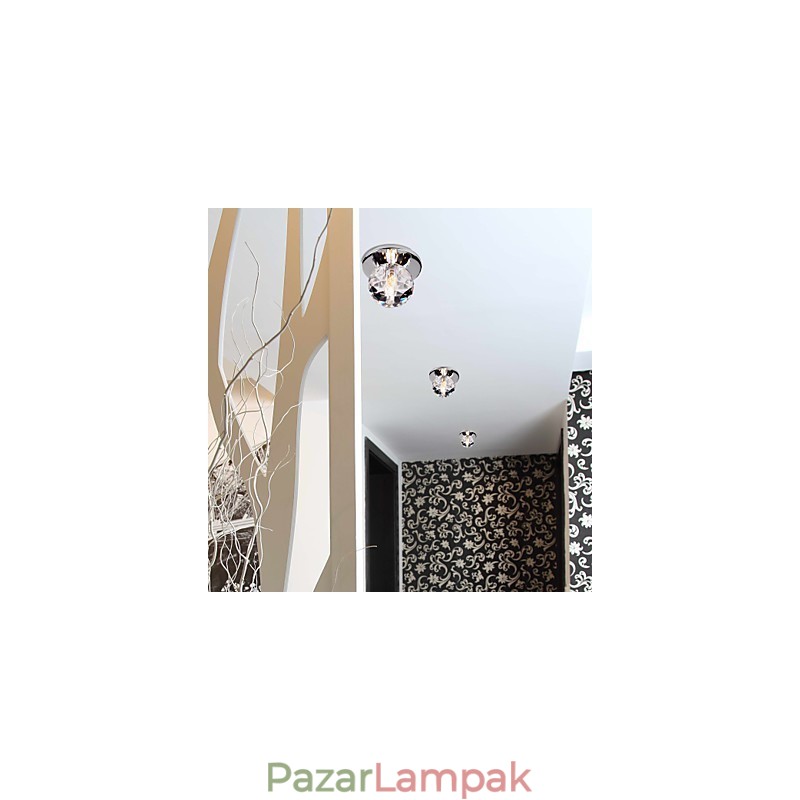 Modern, modern kristály mini stílusú krómozott fém süllyesztett tartó