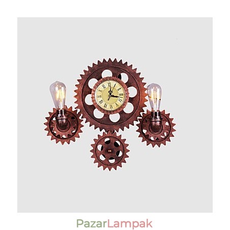 Vintage ipari fali lámpák Wood Gear Shape Kreatív forgatható lámpák Étterem Kávézó Bár Dekorációs világítás Vintage ipari fali lámpák Wood Gear Shape Kreatív forgatható lámpák Étterem Kávézó Bár Dekorációs világítás