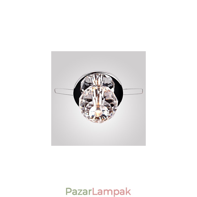 Modern, modern kristály mini stílusú krómozott fém süllyesztett tartó