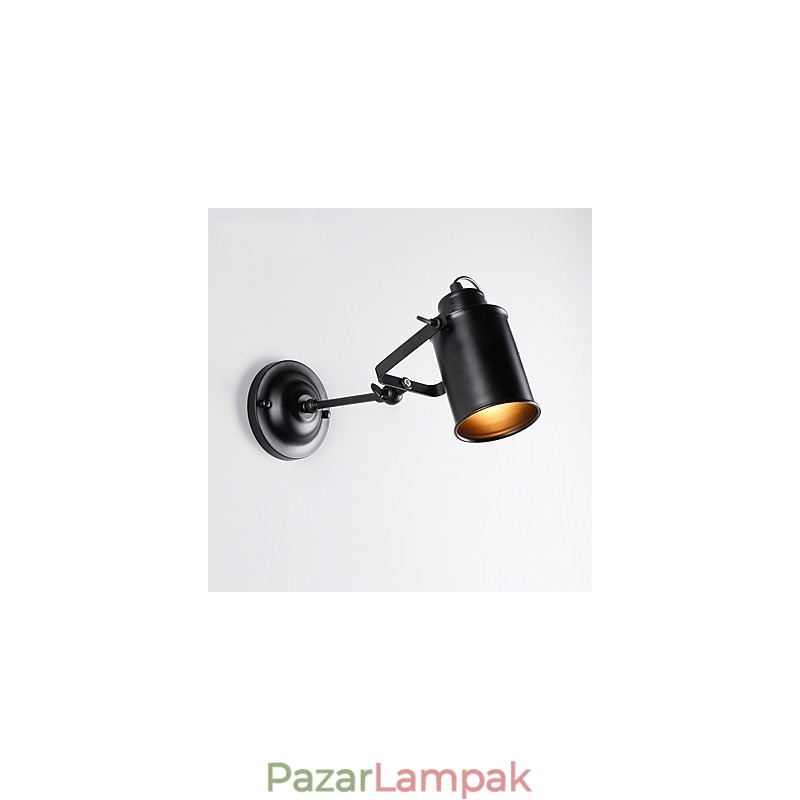 Vintage fekete fém tetőtéri falikar Nappali Étkező Előszoba Kávézó Bárok Bár fali lámpa