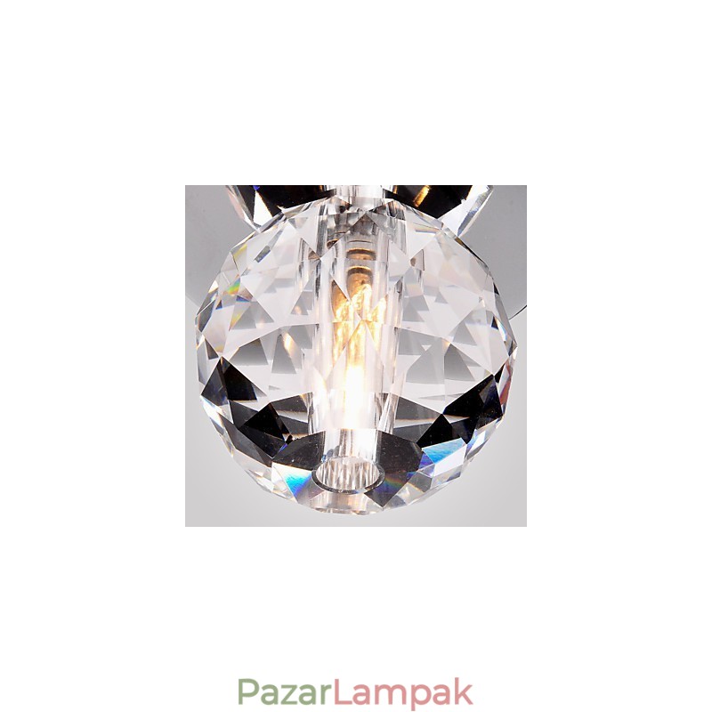 Modern, modern kristály mini stílusú krómozott fém süllyesztett tartó