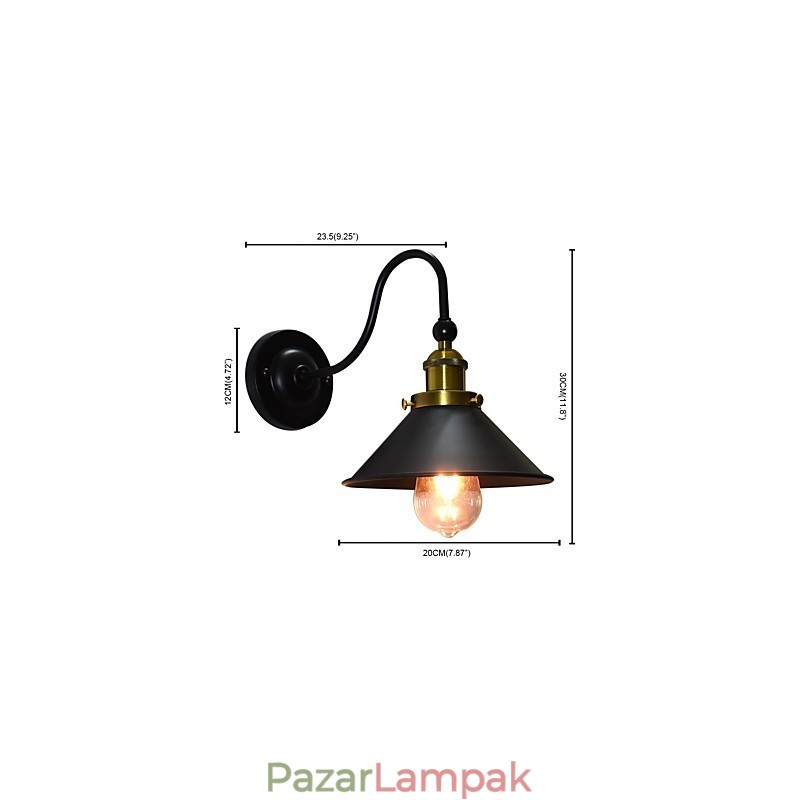 Fali lámpa fali lámpák Fali vas fali lámpa Buta fekete fénykard lámpa a falon