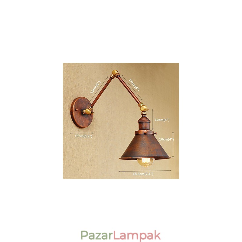 Falikar sárgaréz Vintage ipari fali lámpa, otthoni világítás beltéri dekorációs falikar