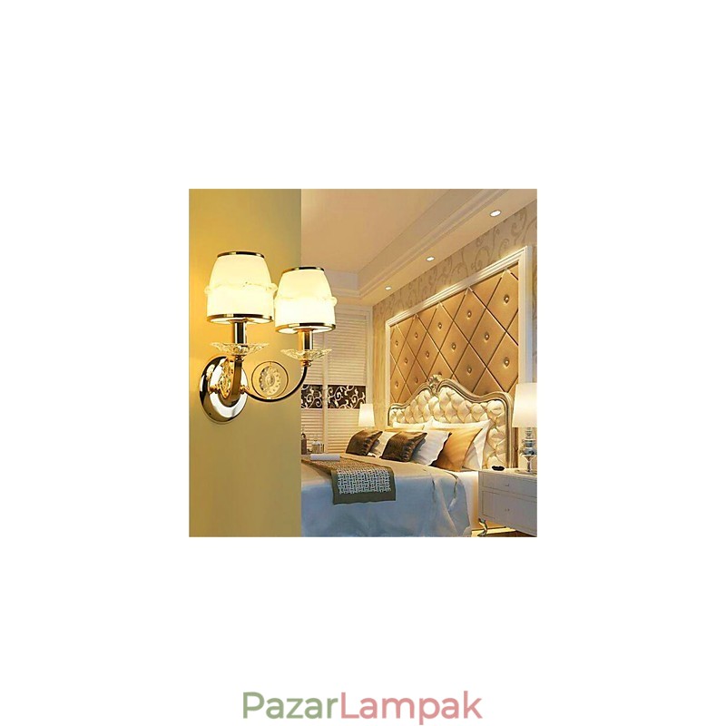 Modern, kortárs galvanizált funkció a kristály lengőkaros szemvédelemhez környezeti fény fali lámpákhoz